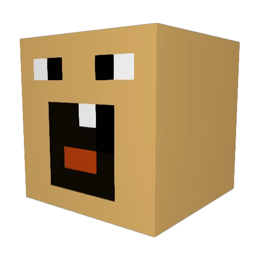 RandoRat Minecraft avatar head, 3D render