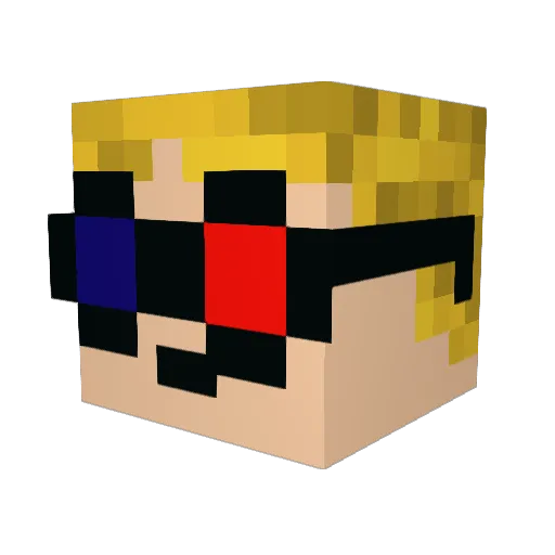 RandoTM Minecraft avatar head, 3D render