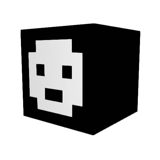 Randoful Minecraft avatar head, 3D render