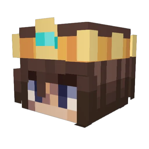 Randolphinnn Minecraft avatar head, 3D render