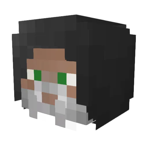 RandolphtheGray Minecraft avatar head, 3D render