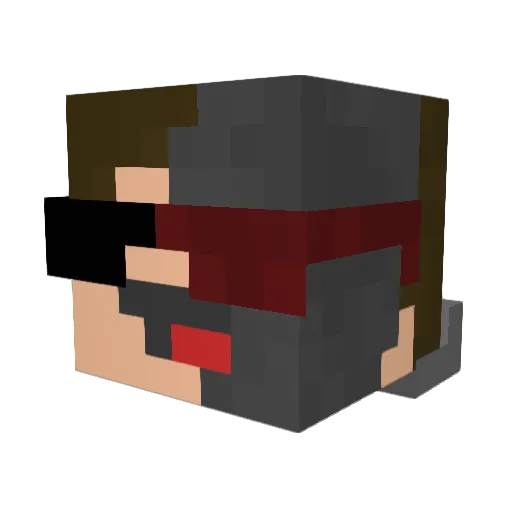 Random785 Minecraft avatar head, 3D render