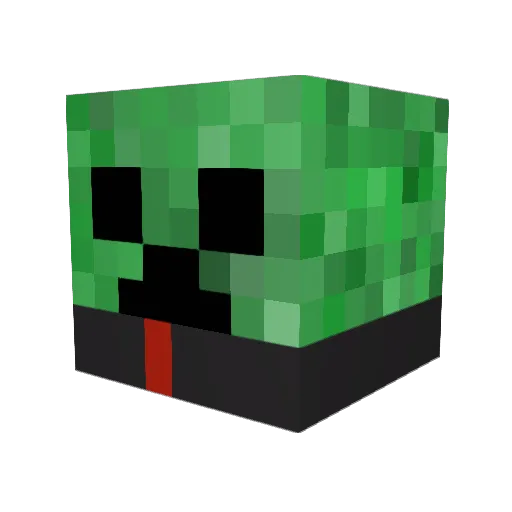 RandomAllude Minecraft avatar head, 3D render