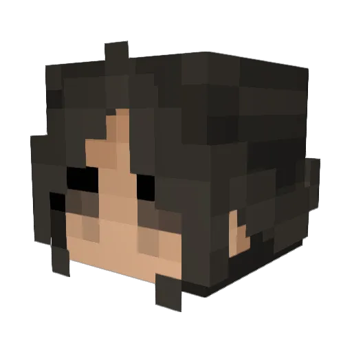 RandomAssLiz Minecraft avatar head, 3D render