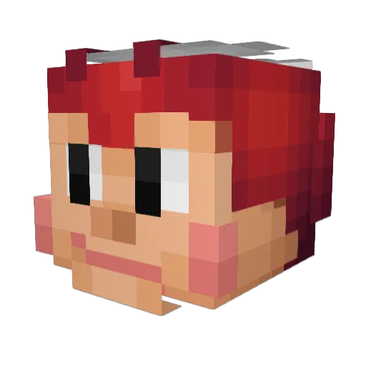 RandomBix Minecraft avatar head, 3D render