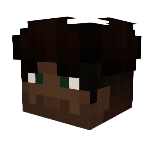RandomCFC Minecraft avatar head, 3D render