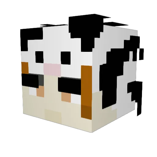 RandomCow64 Minecraft avatar head, 3D render