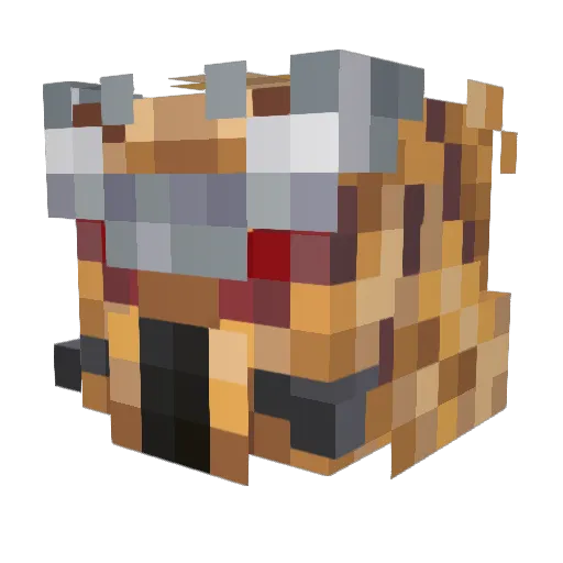 RandomCustodes Minecraft avatar head, 3D render