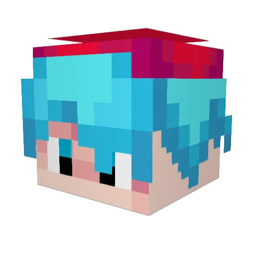 RandomDante Minecraft avatar head, 3D render