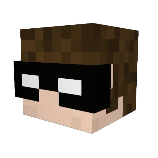 RandomGamer101 Minecraft avatar head, 3D render