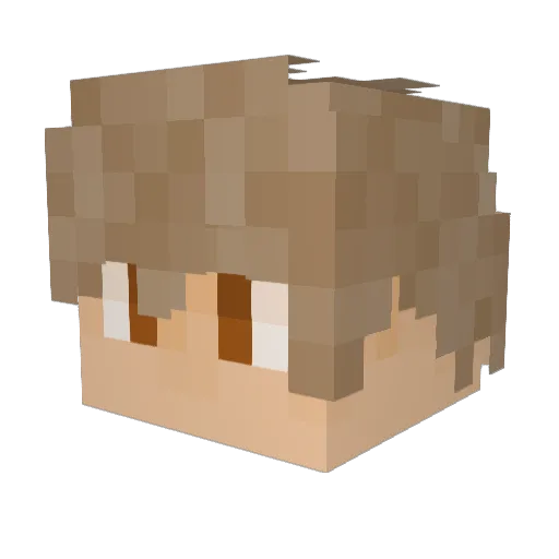 RandomGamnessMC Minecraft avatar head, 3D render