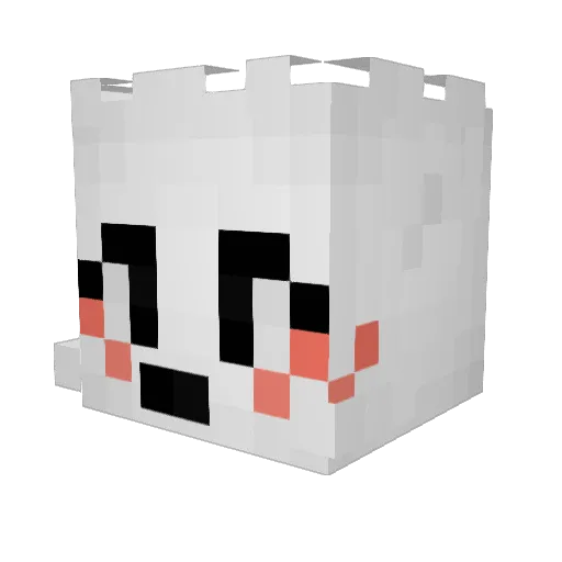 RandomGuyPL Minecraft avatar head, 3D render