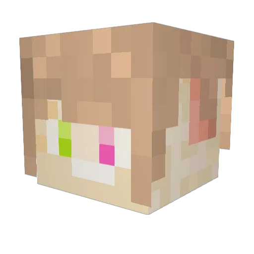 RandomGuya95 Minecraft avatar head, 3D render