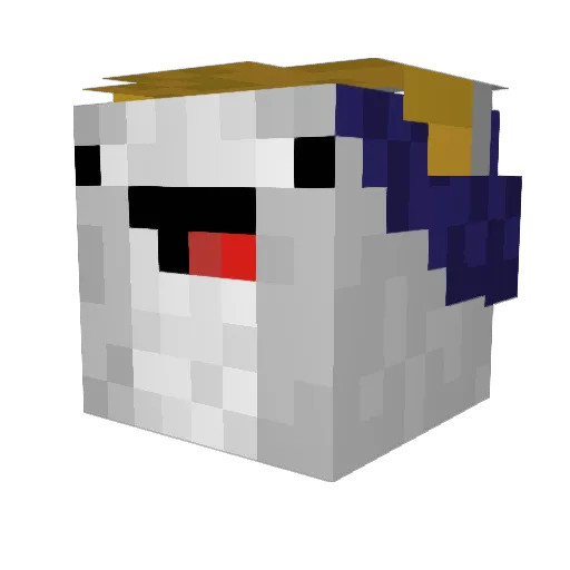 RandomHuman123 Minecraft avatar head, 3D render