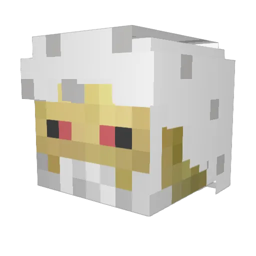 RandomIy Minecraft avatar head, 3D render