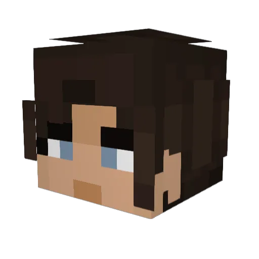 RandomL_7 Minecraft avatar head, 3D render