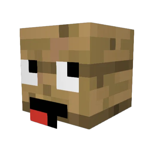 RandomMarvin Minecraft avatar head, 3D render