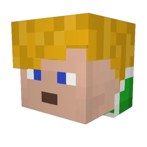 RandomModder Minecraft avatar head, 3D render