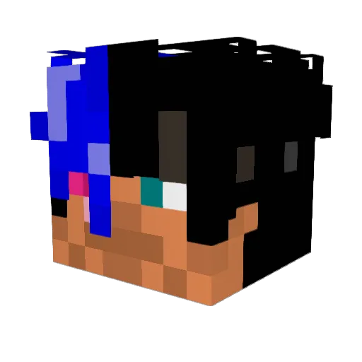 RandomPersonES11 Minecraft avatar head, 3D render