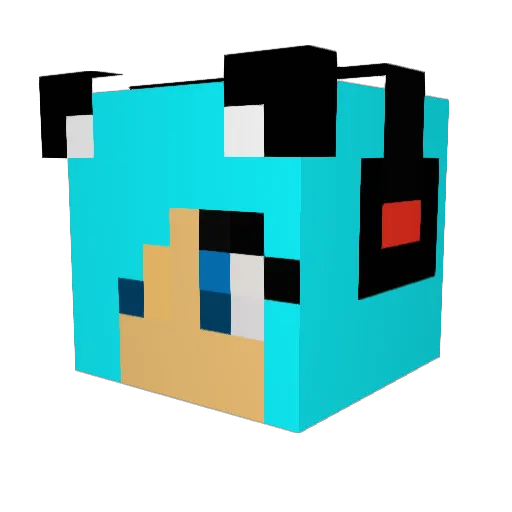 RandomShinyZorua Minecraft avatar head, 3D render