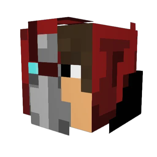 RandomSuprhero Minecraft avatar head, 3D render