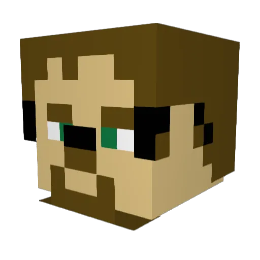 RandomUser54 Minecraft avatar head, 3D render