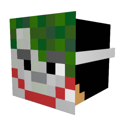 RandomVK Minecraft avatar head, 3D render