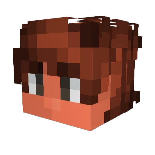 Random_Rudy Minecraft avatar head, 3D render