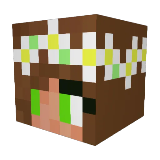 Random_per Minecraft avatar head, 3D render