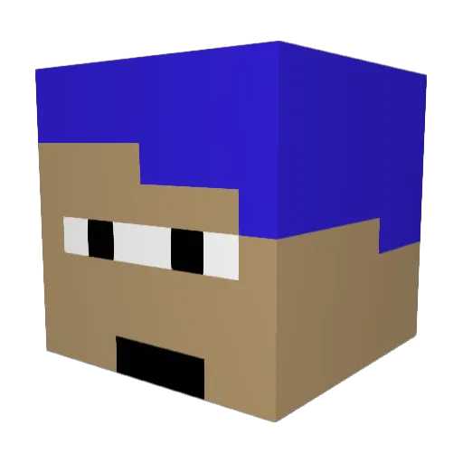 Randompeep8007 Minecraft avatar head, 3D render