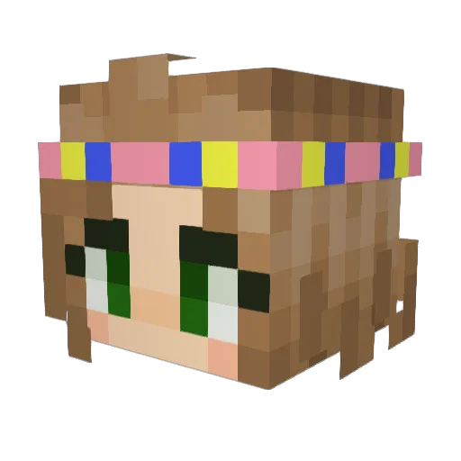 Randompiece Minecraft avatar head, 3D render