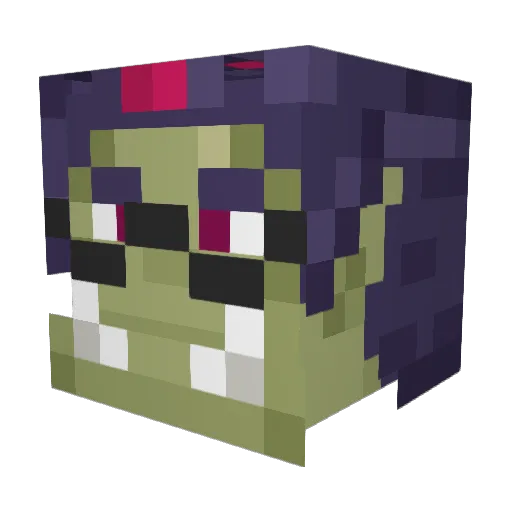 RandonChan Minecraft avatar head, 3D render