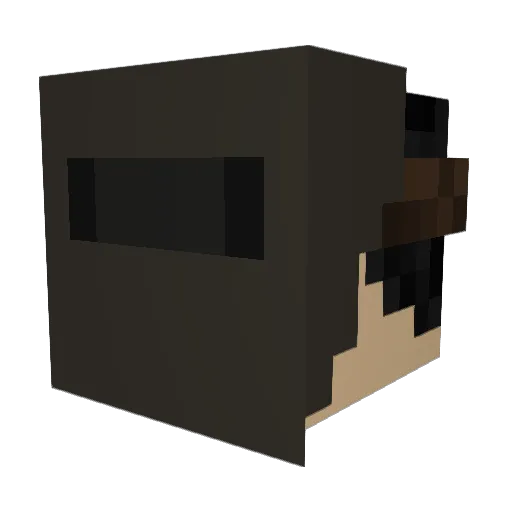RandumGaming Minecraft avatar head, 3D render