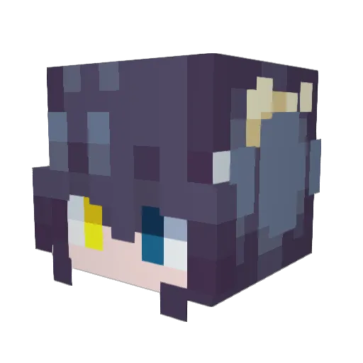 RandumTwilight Minecraft avatar head, 3D render