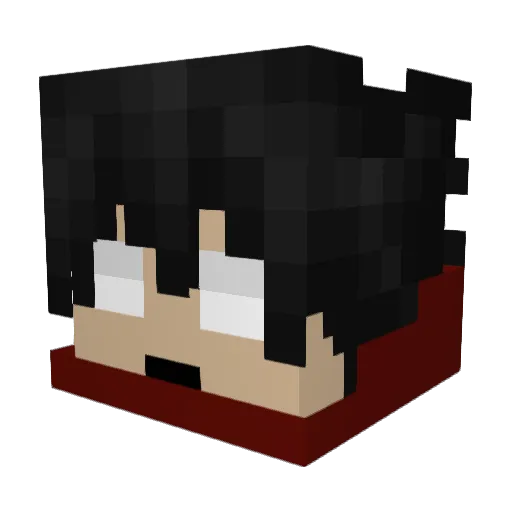 RandyMus Minecraft avatar head, 3D render