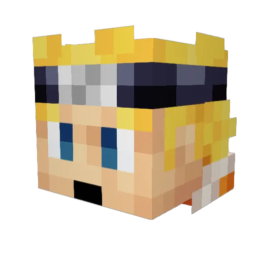 Randy_Orton_RKO Minecraft avatar head, 3D render