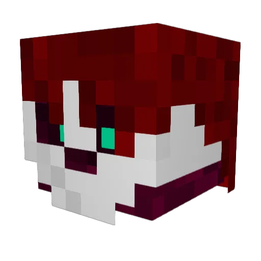 RanfeiItself Minecraft avatar head, 3D render