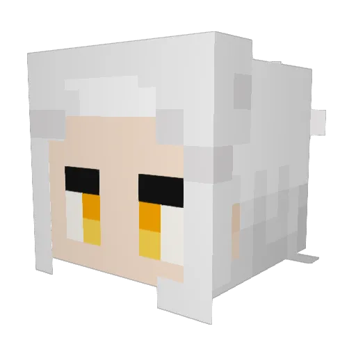 Ranfr Minecraft avatar head, 3D render