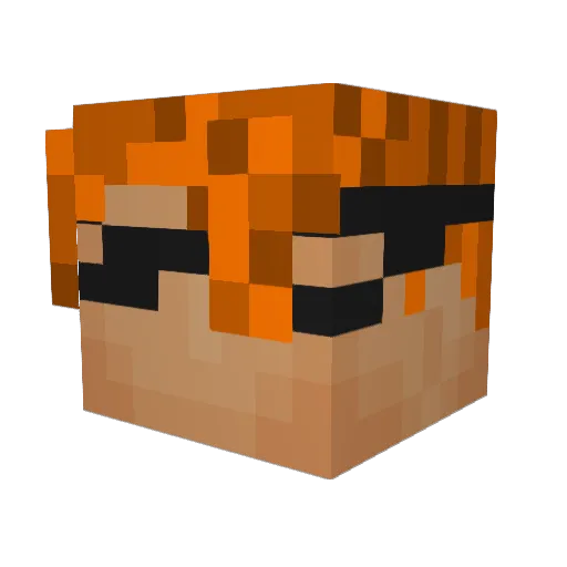 RangaGaming Minecraft avatar head, 3D render