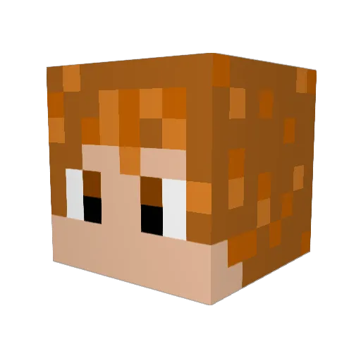 Rangarade123 Minecraft avatar head, 3D render