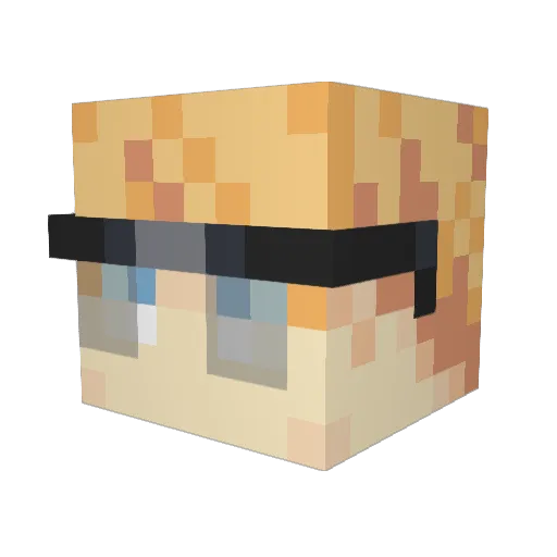 Rangee27 Minecraft avatar head, 3D render