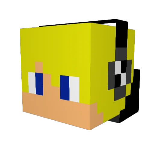 Ranger2HeD Minecraft avatar head, 3D render