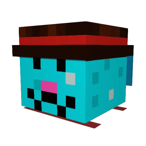RangerCoco Minecraft avatar head, 3D render