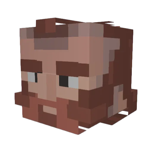 RangerCopper Minecraft avatar head, 3D render