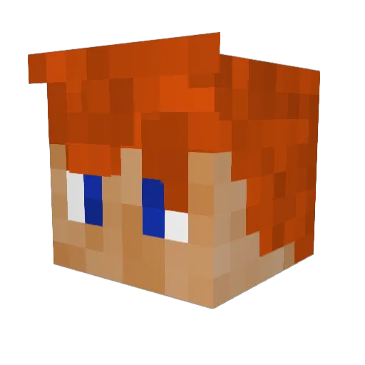 RangerDangerr Minecraft avatar head, 3D render