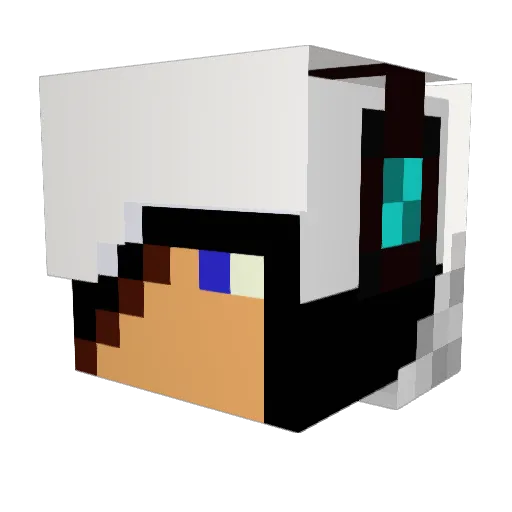 RangerDee Minecraft avatar head, 3D render