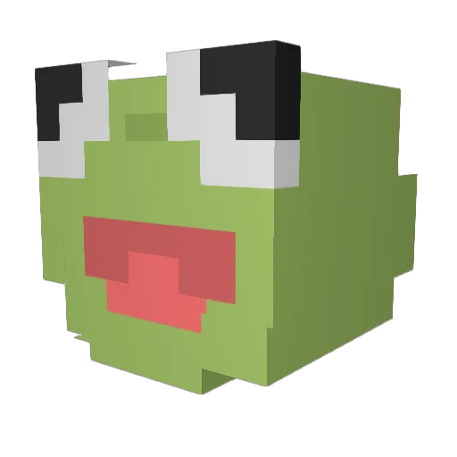 RangerJus Minecraft avatar head, 3D render