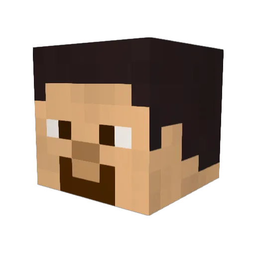 RangerVine Minecraft avatar head, 3D render