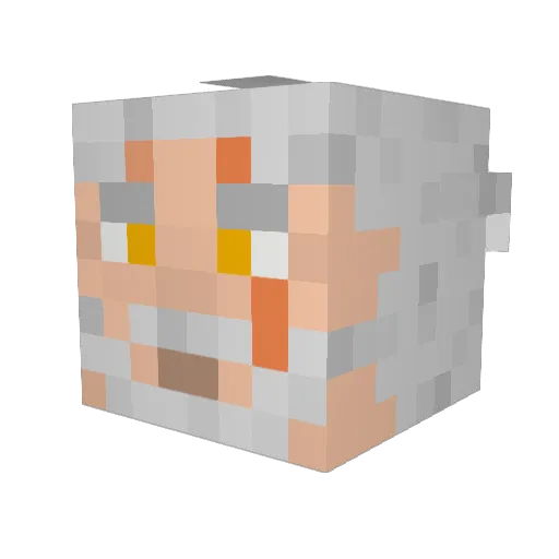 Ranger_Rew Minecraft avatar head, 3D render