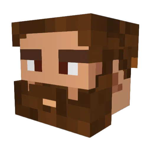 Rangerjunior Minecraft avatar head, 3D render